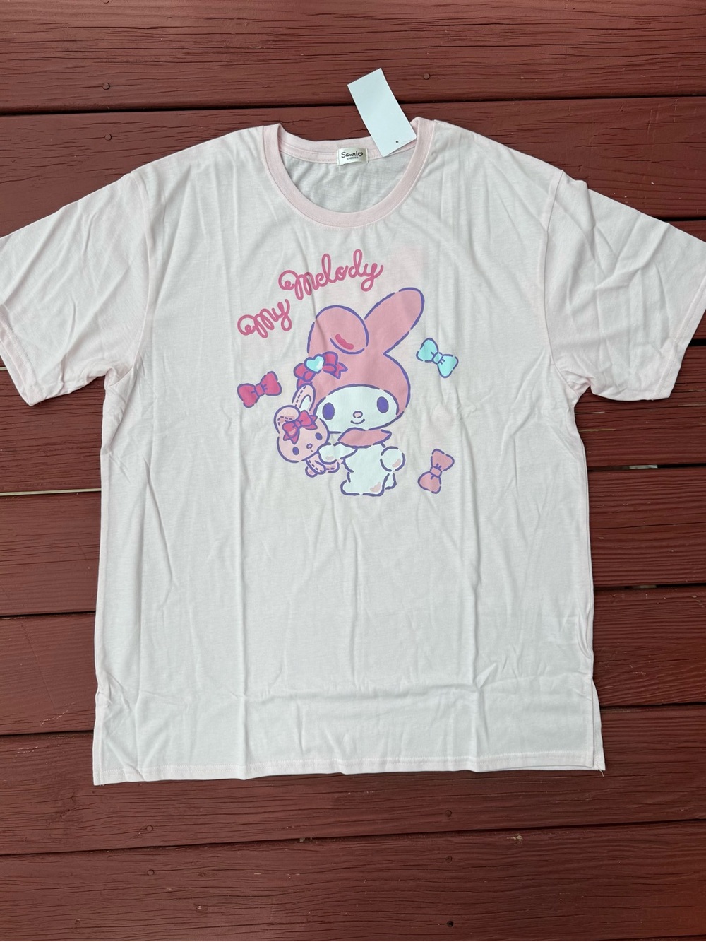 Sanrio My Melody Pastel Pink Graphic Short Sleeve Tee